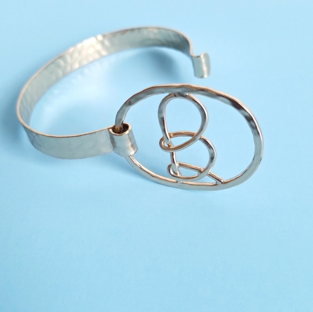 Anthropologie B Monogram Script Cuff - image 2